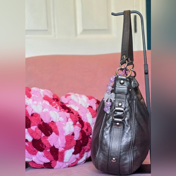 Coach Zoe Large Graphite Hobo with Convertible Crossbody Strap (14706) - Picture 4 of 8